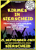 Plakat Sierscheider Kirmes 2019