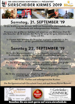 Plakat Sierscheider Kirmes 2019
